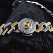 Versace Medallion Cuban Silver Bracelet