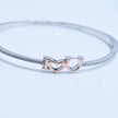 Buckle Clasp Silver Bracelet