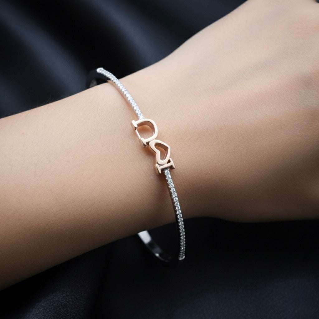 Buckle Clasp Silver Bracelet