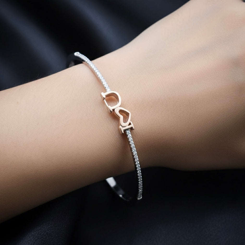 Buckle Clasp Silver Bracelet
