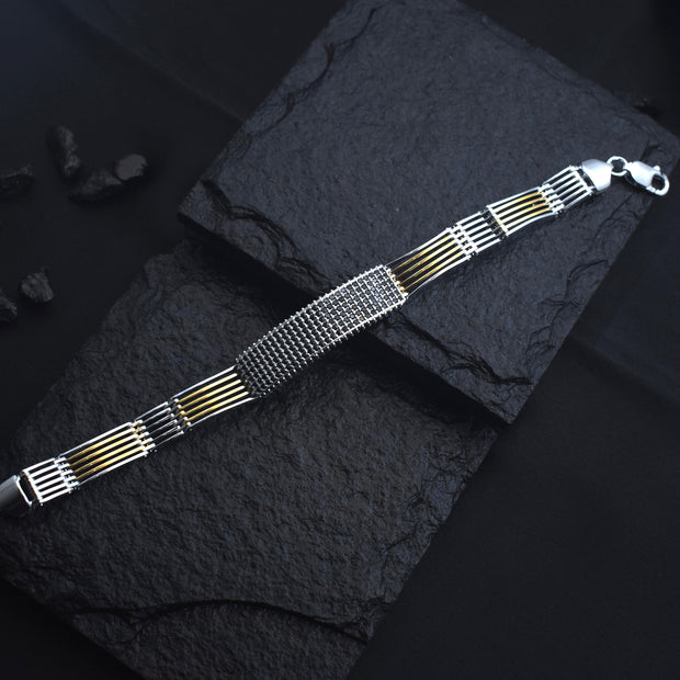 Luxe Grill Silver Rhodium Bracelet