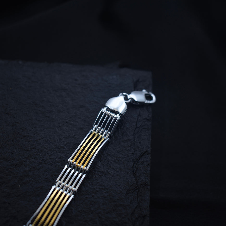 Luxe Grill Silver Rhodium Bracelet