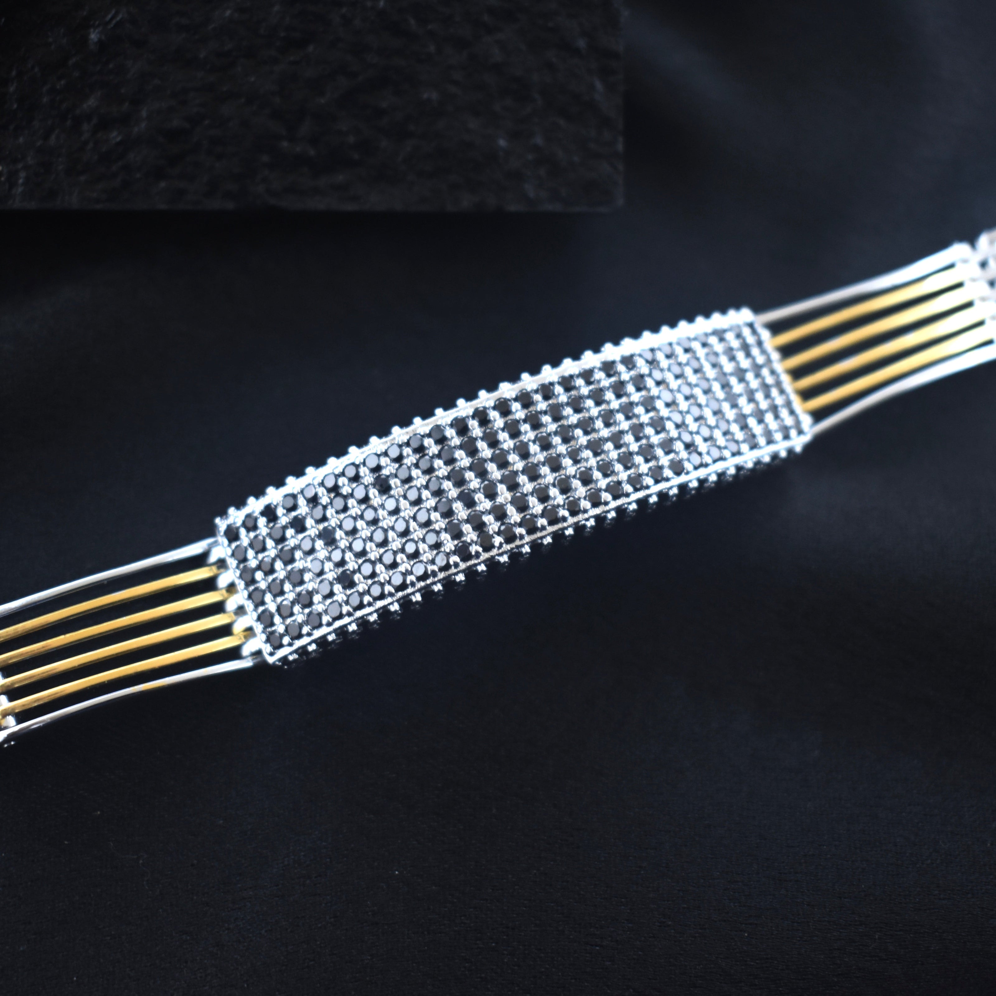 Luxe Grill Silver Rhodium Bracelet