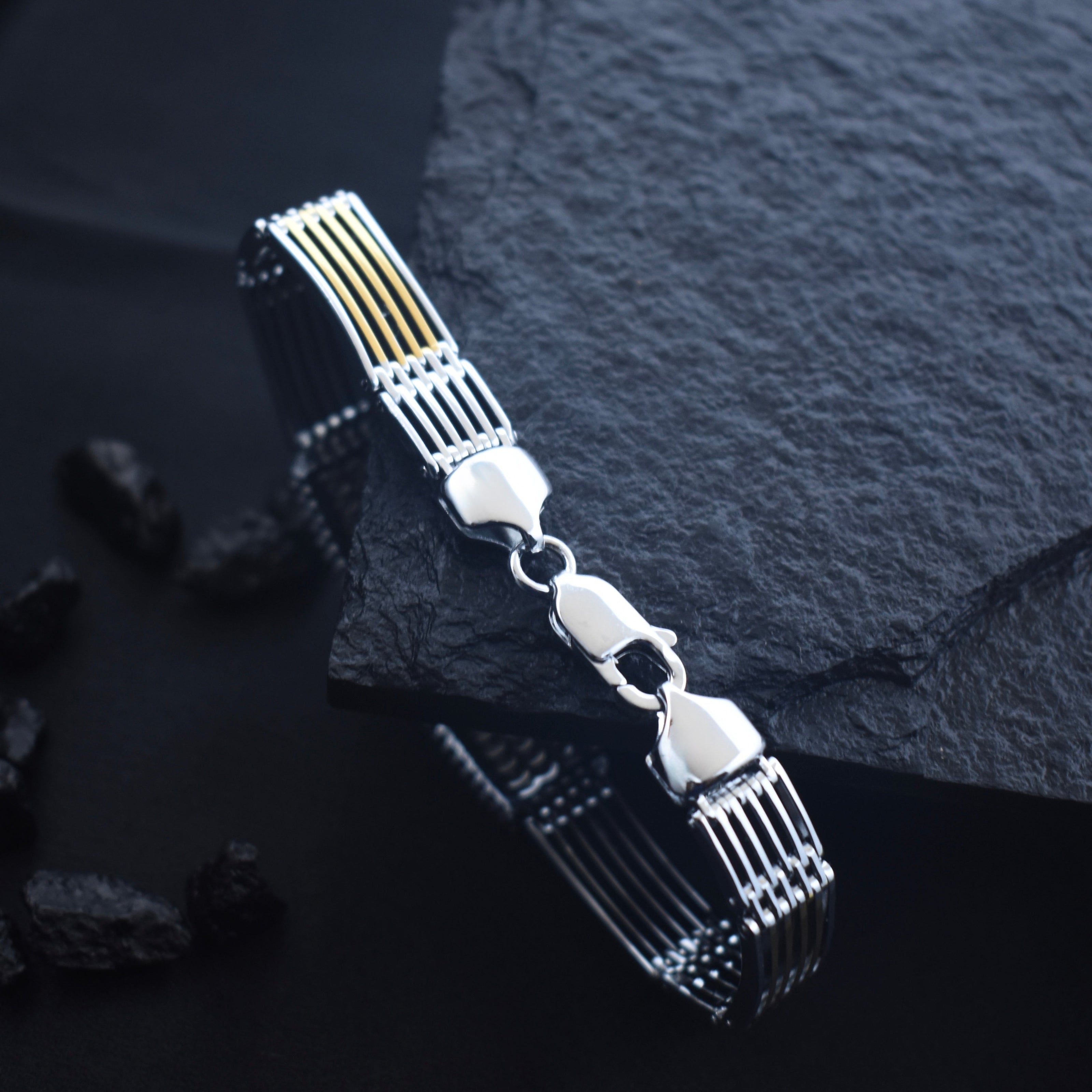 Luxe Grill Silver Rhodium Bracelet