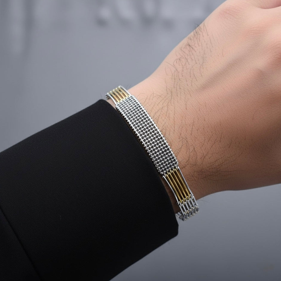 Luxe Grill Silver Rhodium Bracelet