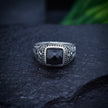 Sultan Square Onyx Turkish Signet Ring