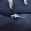 Silver Royal Prong Cluster Ring
