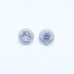Rim Solitaire Silver Earrings