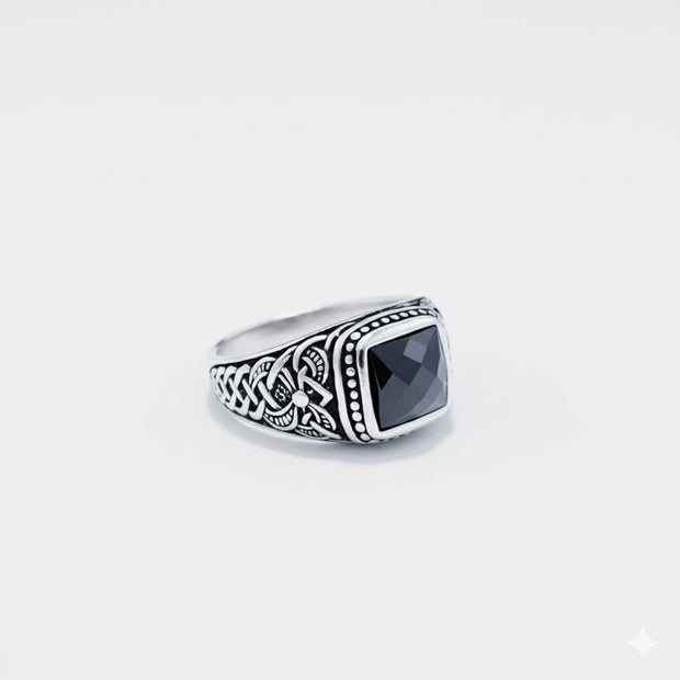 Sultan Square Onyx Turkish Signet Ring