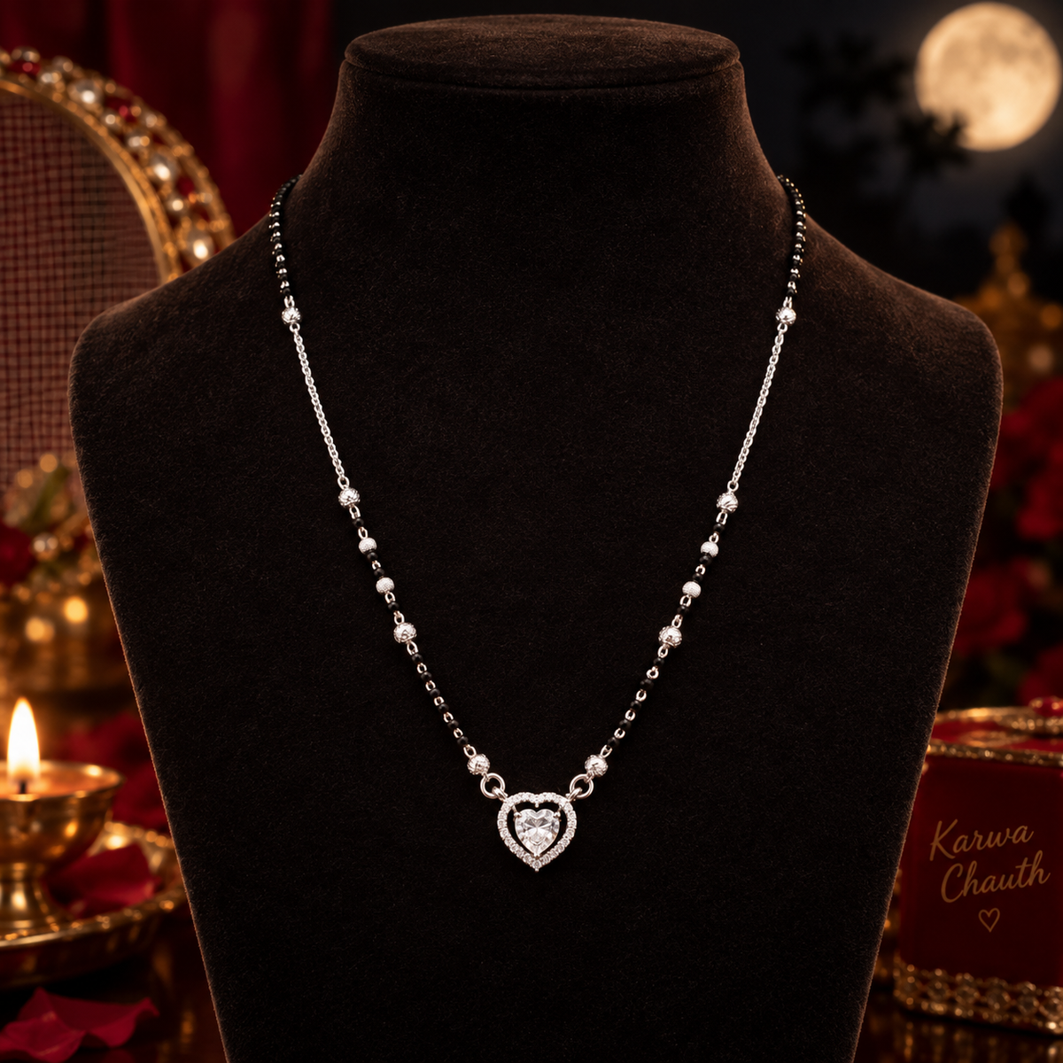 Heart Halo Mangalsutra
