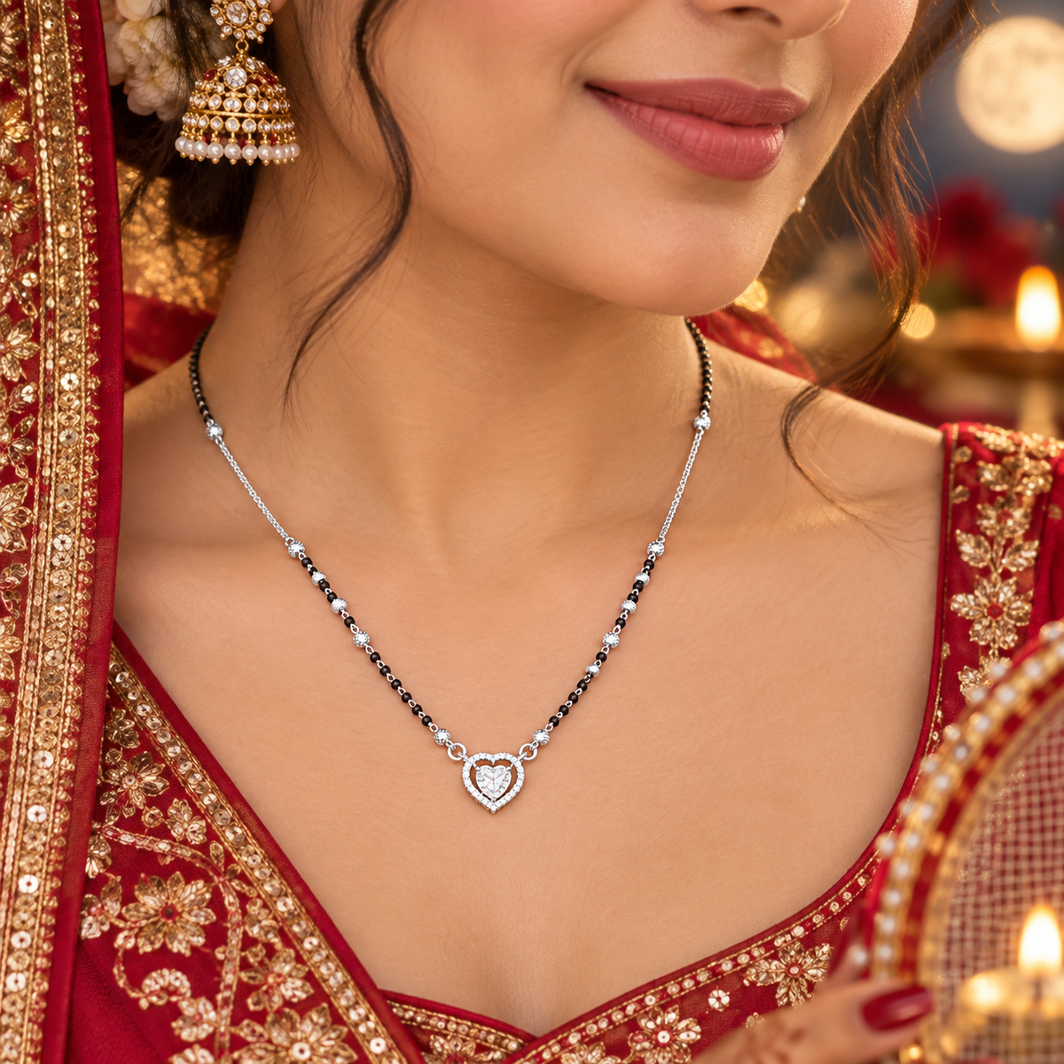 Heart Halo Mangalsutra