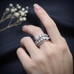 Silver Vine Curve Ring