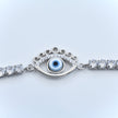 Evil Eye Charm Silver Bracelet