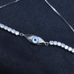Central Evil Eye silver bracelet