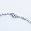 Central Evil Eye silver bracelet