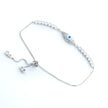 Central Evil Eye silver bracelet