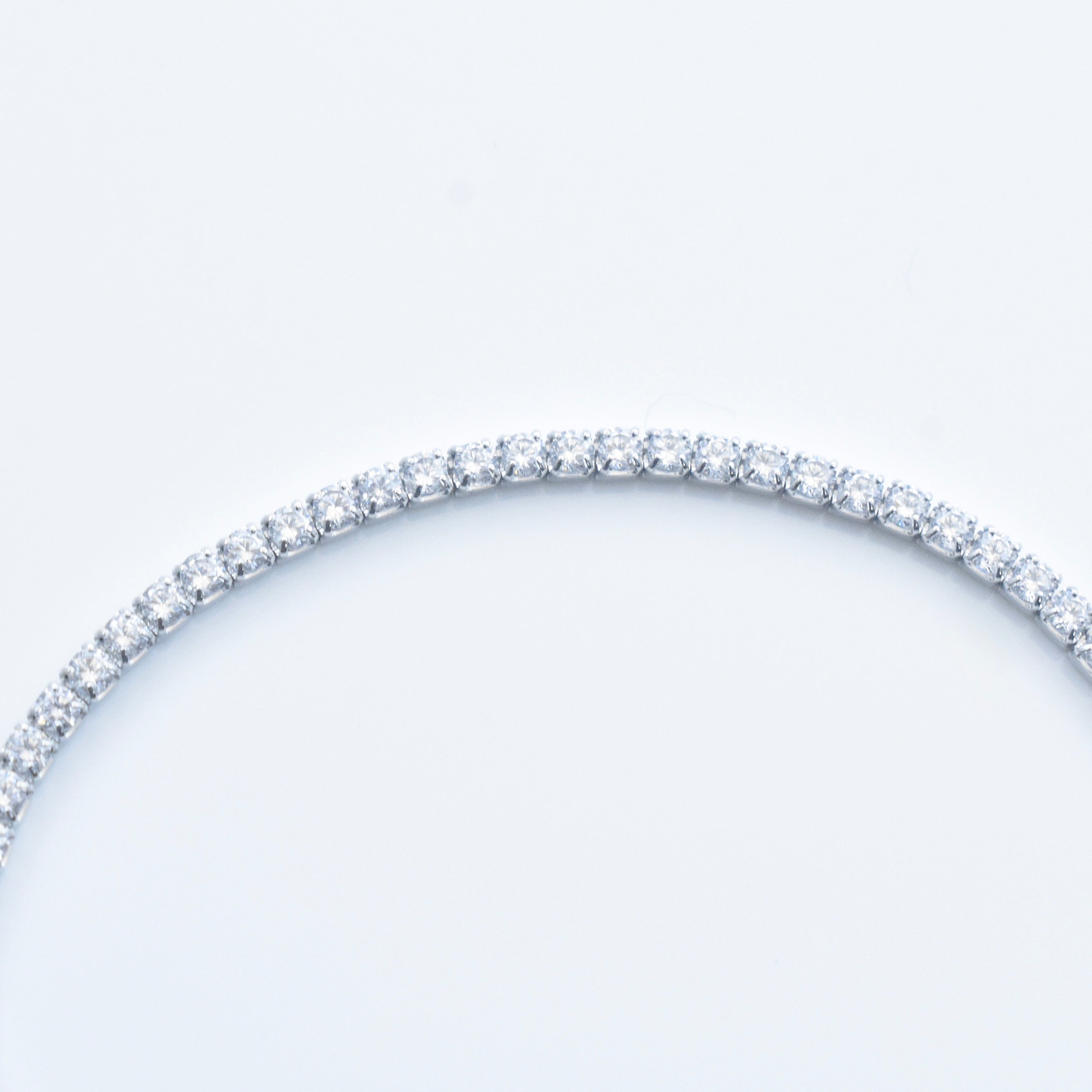 Crystal Tennis Silver Bracelet