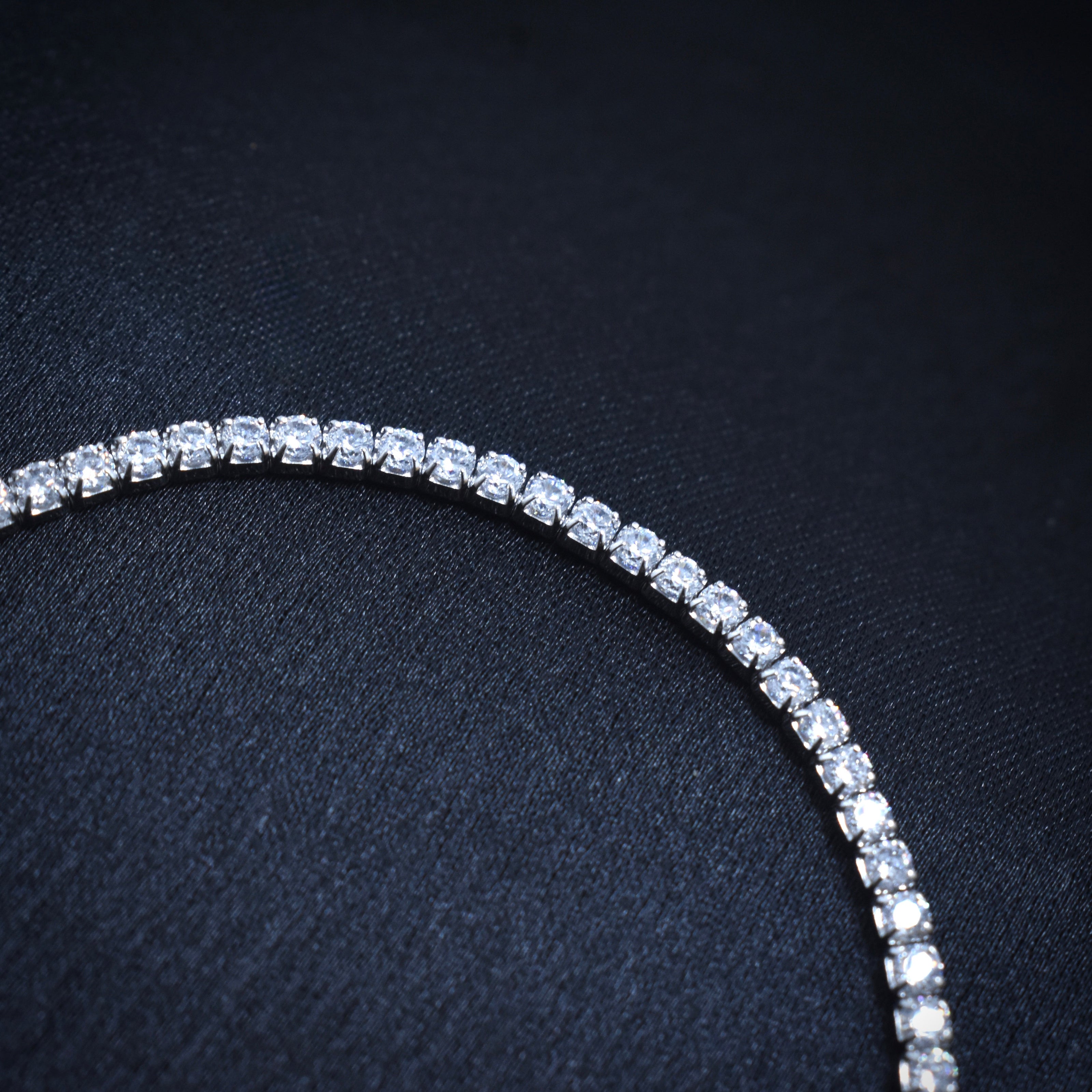 Crystal Tennis Silver Bracelet