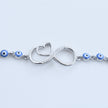 Infinity Heart Evil Eye Silver Racelet