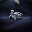 Ethereal Butterfly Cluster Silver Ring