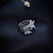 Ethereal Butterfly Cluster Silver Ring