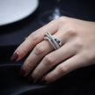 Intertwined Multi-Band Pavé Wrap Ring