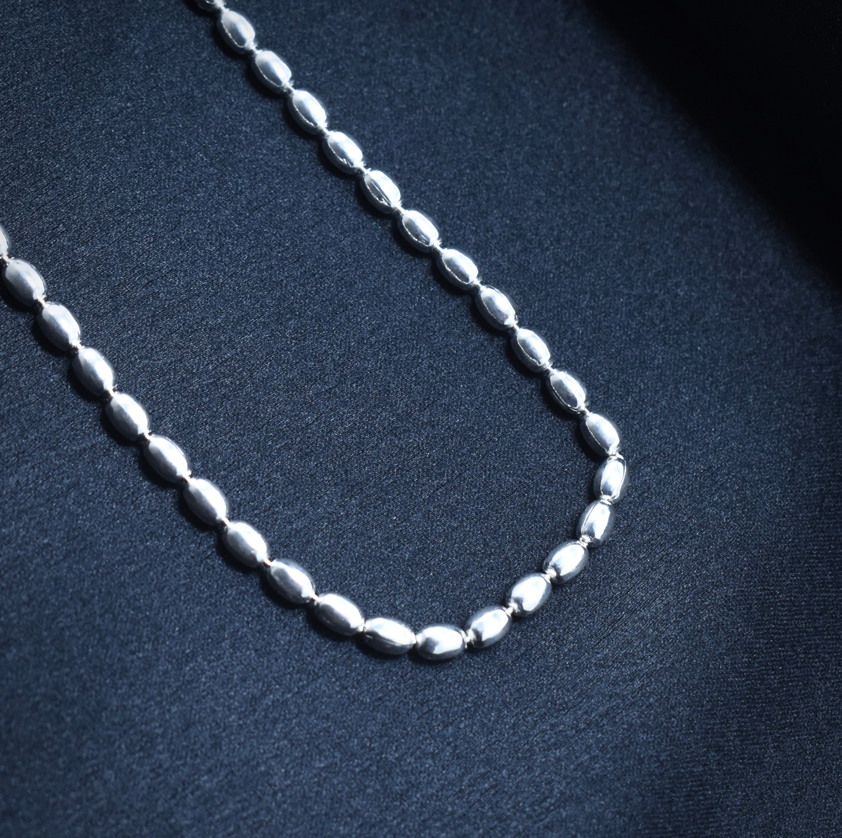 Polished Bead Silver Chain