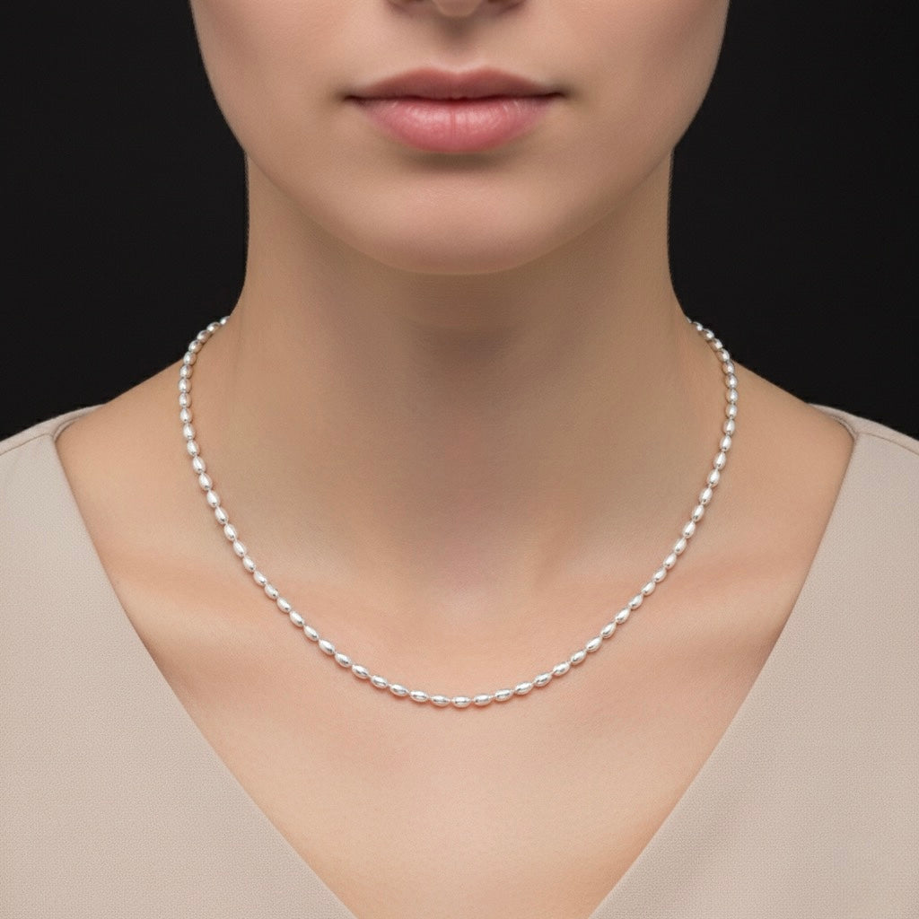 Polished Bead Silver Chain