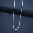 Subtle Textured Oval Silver Chain