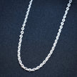Subtle Textured Oval Silver Chain