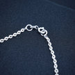 Subtle Textured Oval Silver Chain