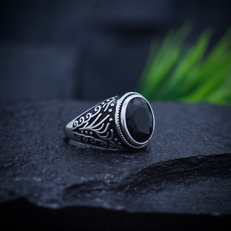Oval Onyx Turkish Signet Ring