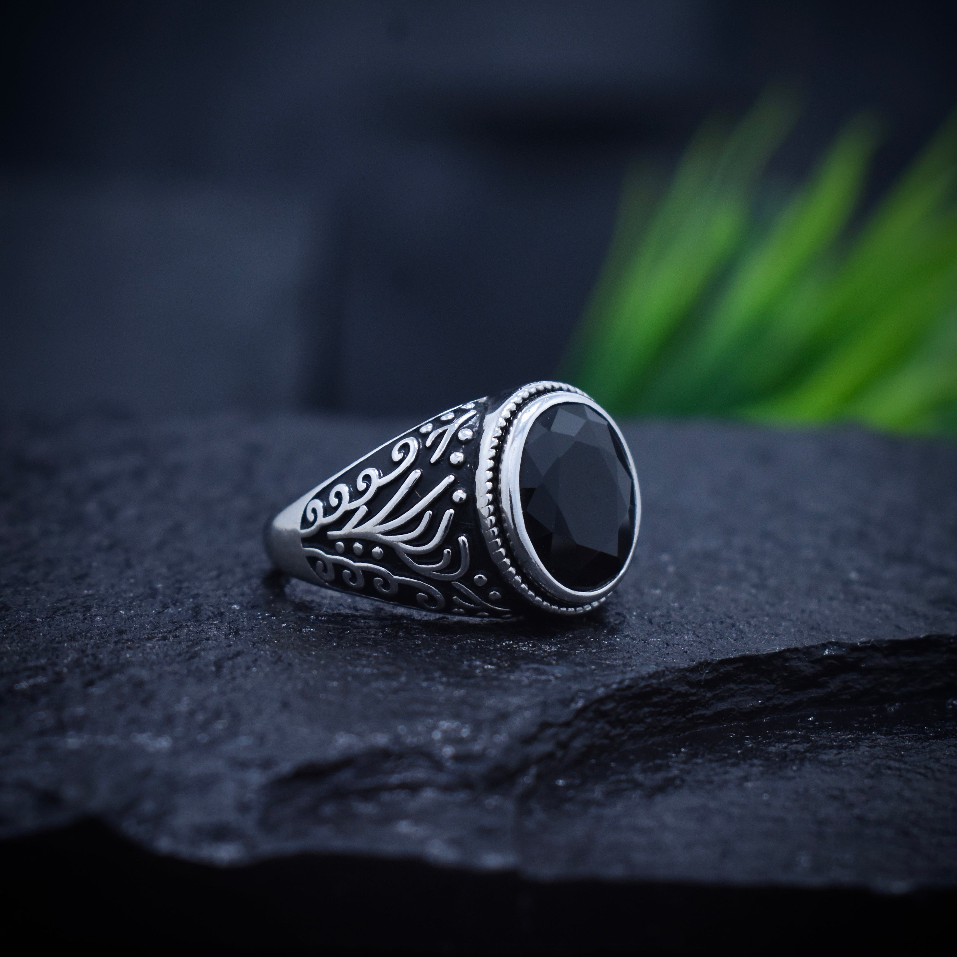 Antique Silver Swirl Edge Ring