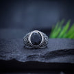 Antique Silver Swirl Edge Ring