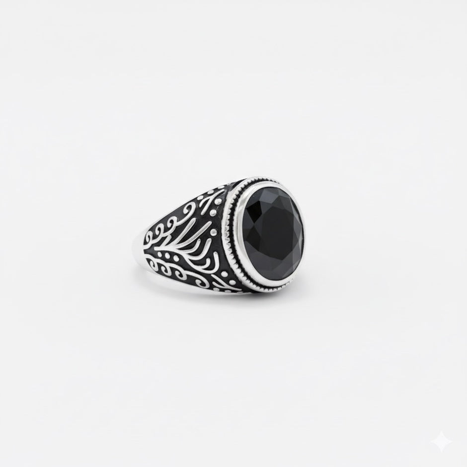 Oval Onyx Turkish Signet Ring