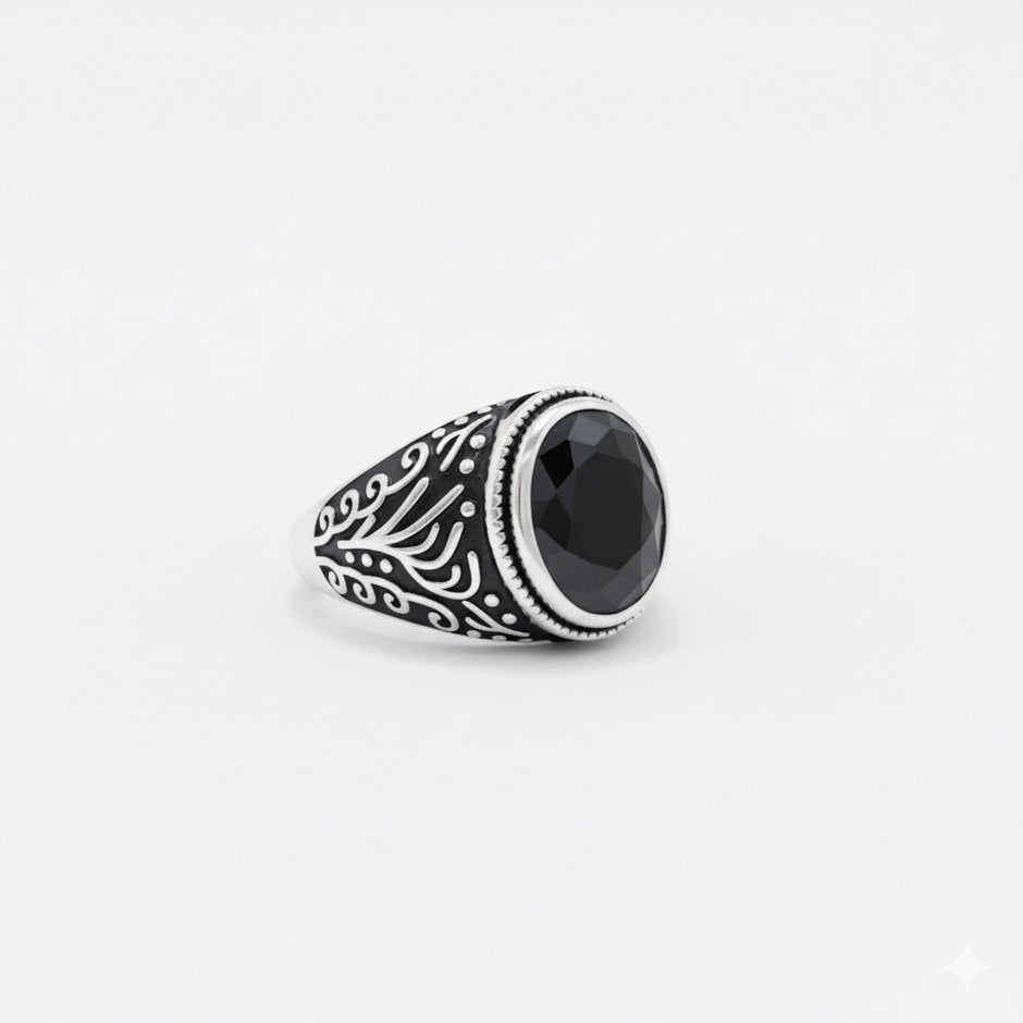 Antique Silver Swirl Edge Ring