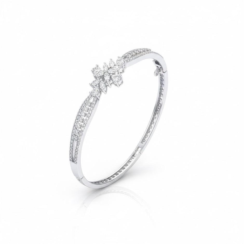 Marquise Floral Kada Bracelet
