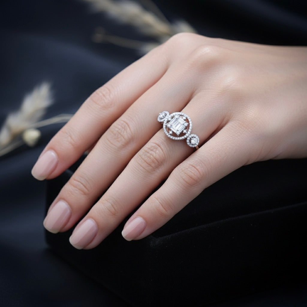 Silver Regal Trio Ring