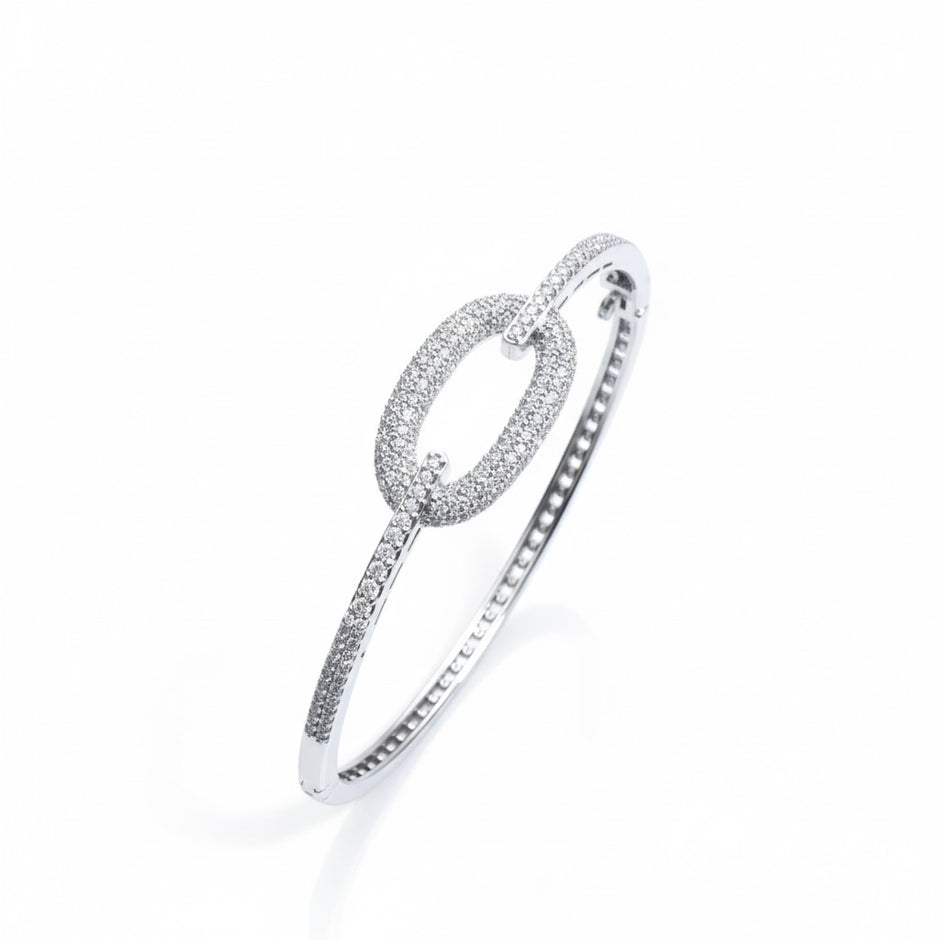 Pave Oval Kada Bracelet