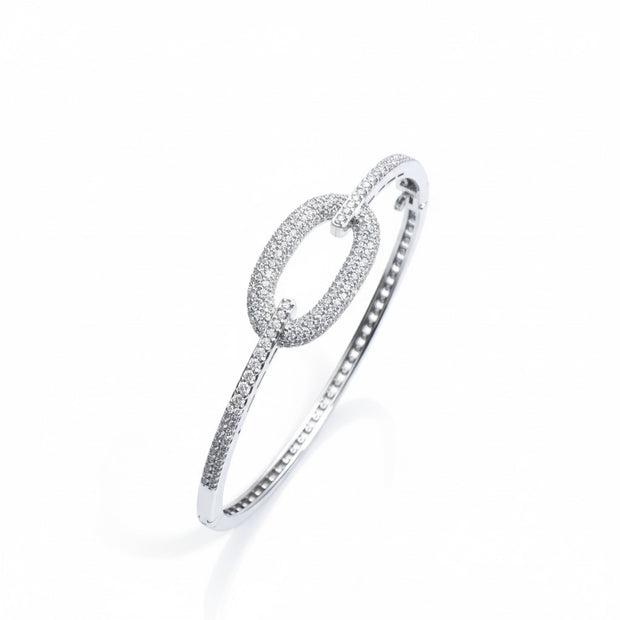 Pave Oval Kada Bracelet