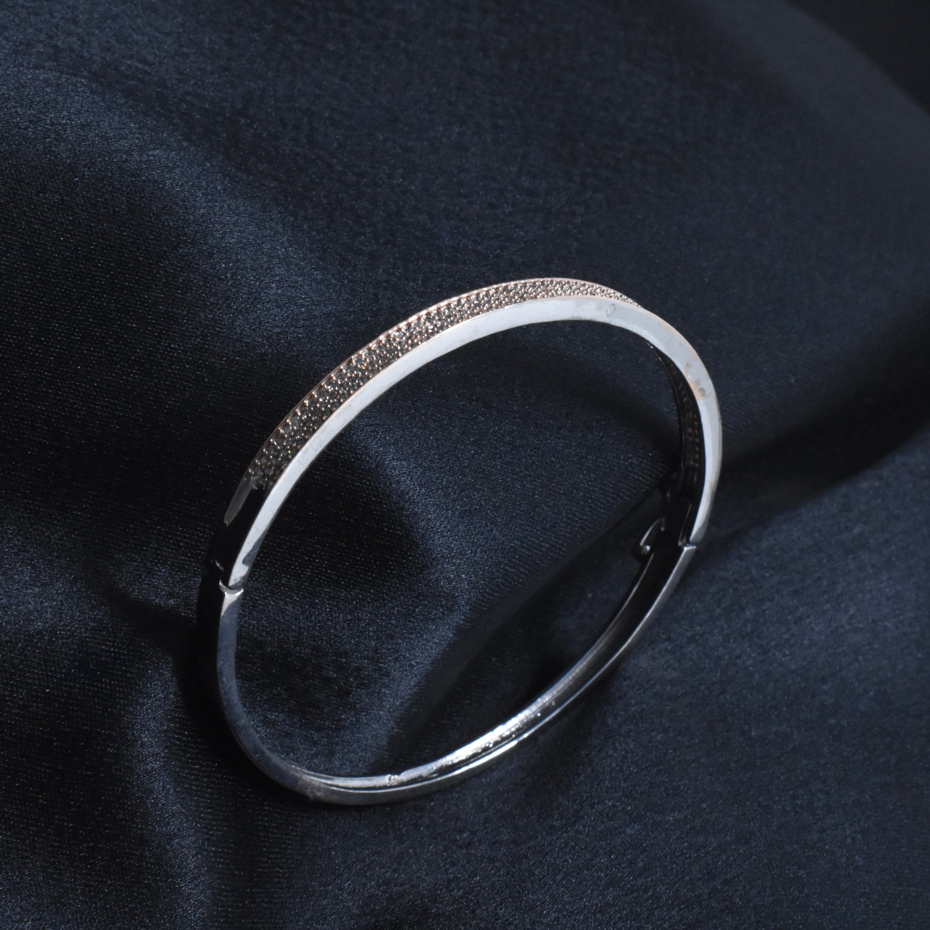 Two Tone Pave Bangle