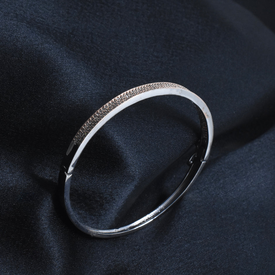 Two Tone Pave Bangle