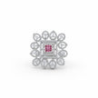 Adjustable Pink Stone Cocktail Ring