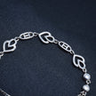 Twin Heart Link Silver Bracelet
