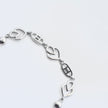 Twin Heart Link Silver Bracelet