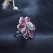 Pink Princess Silver Cocktail Ring