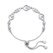 Interlocked Hearts Bolo Bracelet