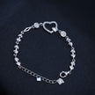 Heart Charm Silver Bracelet