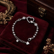 Shimmering Heart Link Bracelet
