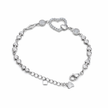 Shimmering Heart Link Bracelet